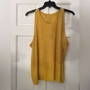 GapFit Breathe Mustard Yellow Tie Back Tank Top XL